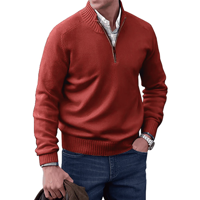 Eenvoudig Geribde Heren Sweater