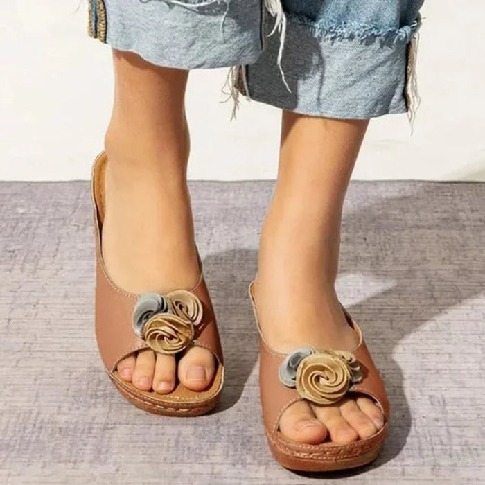 Zomerse Bloemenbandjes Sandalen - Comfortabel En Modieus