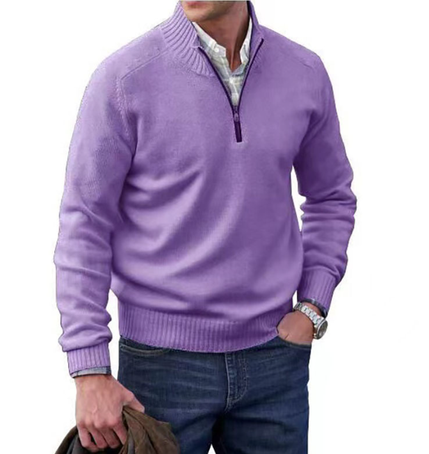 Eenvoudig Geribde Heren Sweater