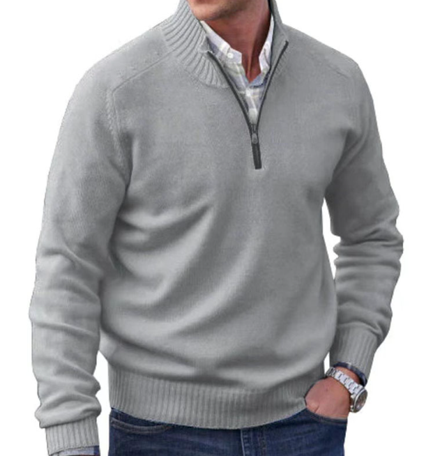 Eenvoudig Geribde Heren Sweater